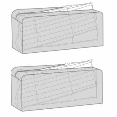 2x opbergtas tuinkussens 130 x 50 x 32 cm