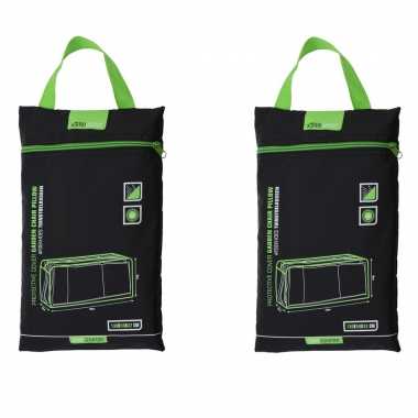 2x stuks tuinstoelkussens bescherming hoes 130 cm