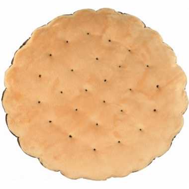 Bank kussen chocolade koekje 40cm