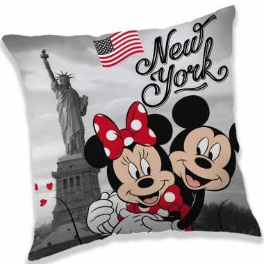 Disney mickey en minnie mouse sierkussen/bankkussen 40 x 40 cm