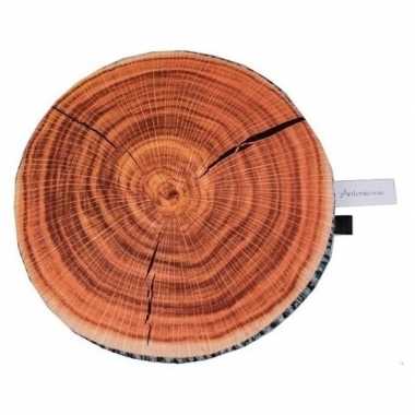 Eik boomstronk/boomstam zitkussen 40 cm