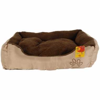 Huisdierenkussentje bruin/beige 61 x 48 cm