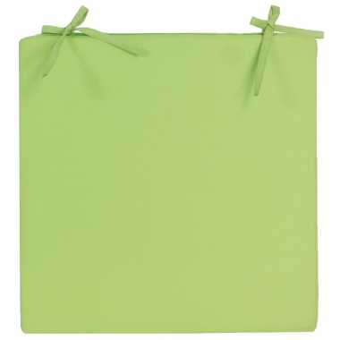 Stoelkussens voor binnen en buiten in de kleur groen 40 x 40 cm