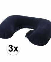 3x stuks opblaasbare nekkussentjes