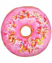 Bank kussen donut roze