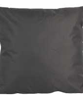 Bank sier kussens voor binnen en buiten in de kleur antraciet grijs 45 x 45 cm