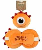 Monster vliegtuig auto kussen met slaapmasker voor kids 10187301