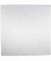 Set van 2x stuks decoratie kussen kussenhoes wit 50 x 50 cm