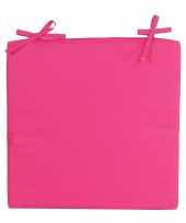 Stoelkussens voor binnen en buiten in de kleur fuchsia roze 40 x 40 cm