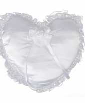 Trouwringen kussentje wit 30 cm