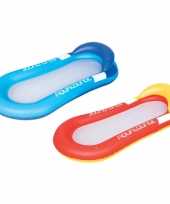 Zwembad luchtbed met nekkussen blauw